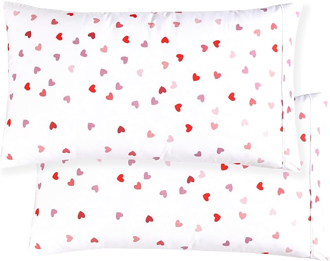 Elegant Comfort Softest and Coziest 6-Piece Sheet Set - 1500 Premium Hotel Quality Microfiber - Deep Pocket, Wrinkle Resistant 6-Piece Heart Pattern Bed Sheet Set, California King, Valentina