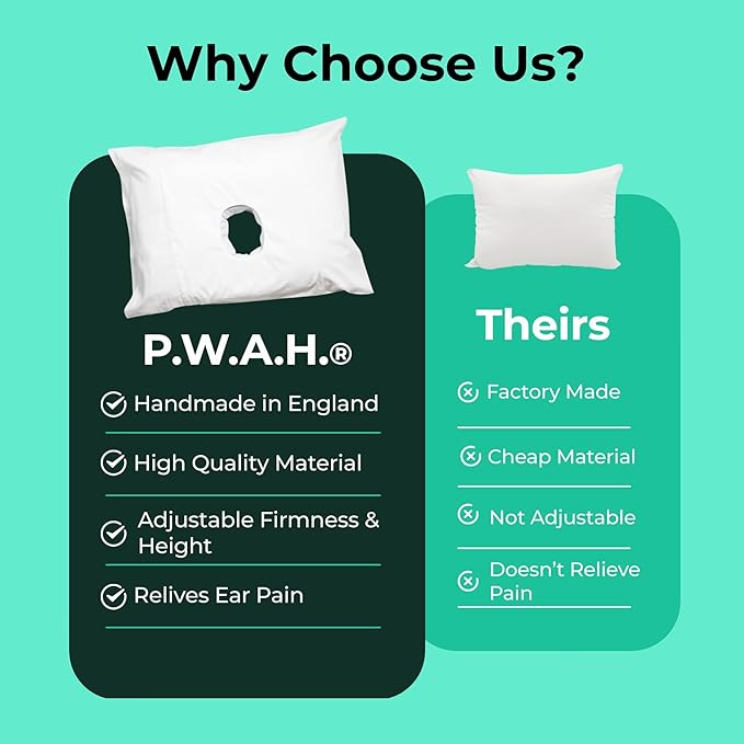 The Original Pillow with a Hole - Your Ear's Best Friend [Made in England]
