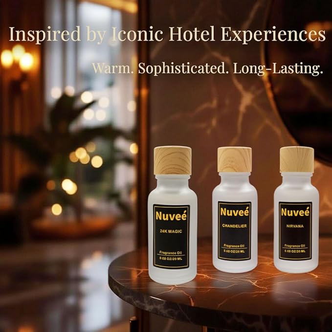 Hotel Collection Fragrance Oil Set - Inspired by Iconic Hotel Experiences - Luxury Oils for Waterless Diffusers, Long Lasting Home Fragrance - 3 x 20ml Gift Set
