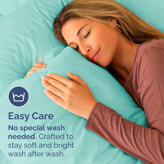 Body Pillowcases Set of 4-20x54 Long Body Pillow Case - Soft Body Pillow Cover for Sleeping & Side Sleepers - Comfy, Breathable & Fade Free - Machine Washable with Envelope Enclosure - (Spa Blue)