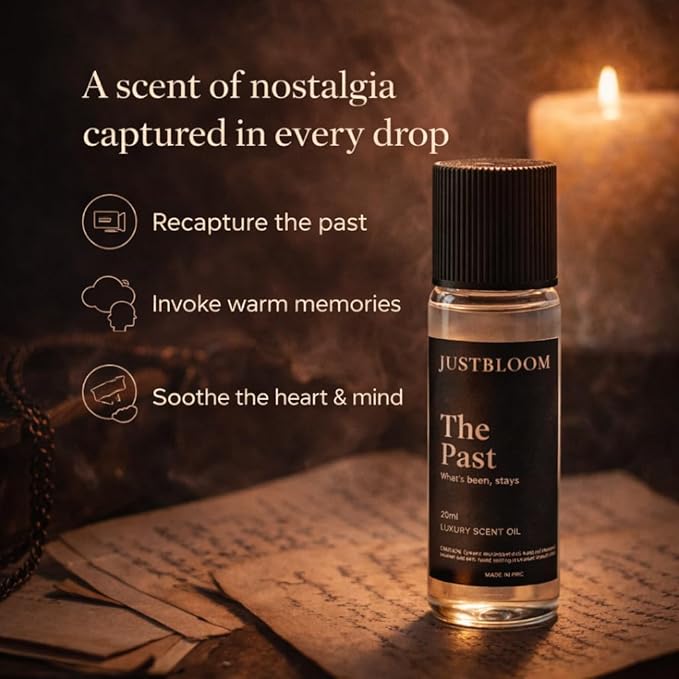 Hotel Essential Scent Diffuser Oil: 20ml Luxury Aroma Oil for Waterless Diffusers, Dry Soft Woody Scent for Home, Hotel, Office & Relaxation (20ml, The Past)
