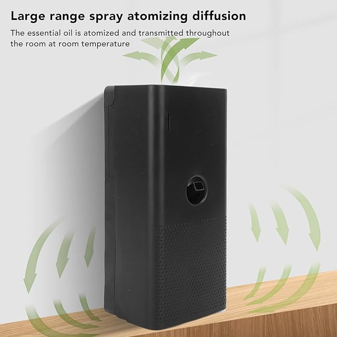 Essential Oil Diffuser, Quiet Aromatherapy Diffuser, Home Fragrance Diffuser, Scent Air Machine for Home Office Bedroom Bathroom (Black)