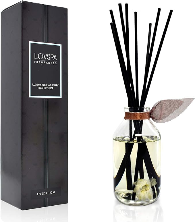 Reed Diffuser Set, Baltic Amber Scented Oil Diffuser with Sticks, Home Fragrance Accessories for Bathroom Shelf Decor, Aroma Diffusers for Home or Office Fall Decor, USA Made