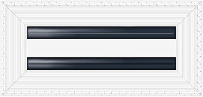 BUILDMART - 10x4 MUD-in Air Vent Cover - Drywall MUD in White Air Vent - MUD Linear Slot Diffuser - Register Grille for Ceiling and Walls - Texas Buildmart