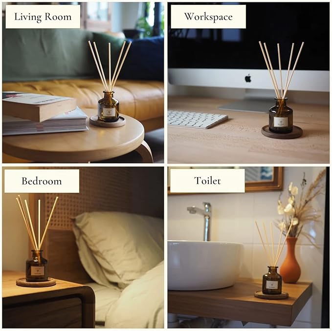 PRISTINE Lavender Dream Reed Diffuser for Home | Fresh Lavender & Eucalyptus Room Fragrance Reed Diffusers, Oil & Room Diffusers with Reeds Stick Set | Home Fragrance Scent Diffuser for Relaxation
