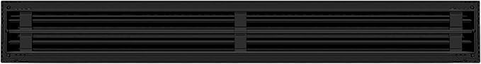 BUILDMART - 30x4 Modern AC Vent Cover - Decorative Black Aluminum Air Vent - Standard Linear Slot Diffuser - Heating and Cooling Register Grille for Ceiling, Walls & Floors - Texas Buildmart
