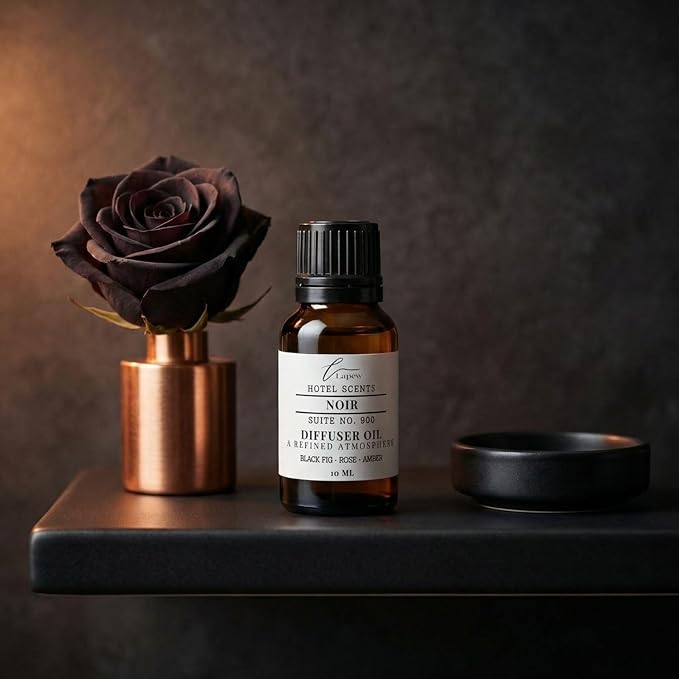 Lapew Hotel Scents Luxury Diffuser Oil | Noir Suite 900 | Inspired by Nobu Hotel | Hotel Fragrance Oil for Nebulizer & Waterless Diffuser | 10ml