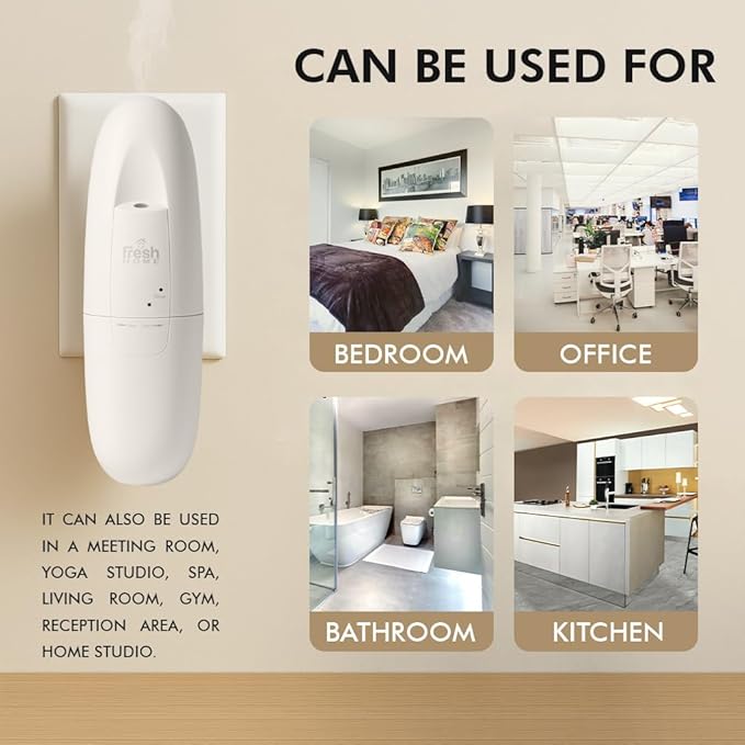California Fresh Home Plug in Diffuser - App-Controlled, Refillable Waterless Diffuser for Home & Office - Up to 3000 Sq FT Coverage, Kid & Pet Safe, Eco-Friendly, Modern Design