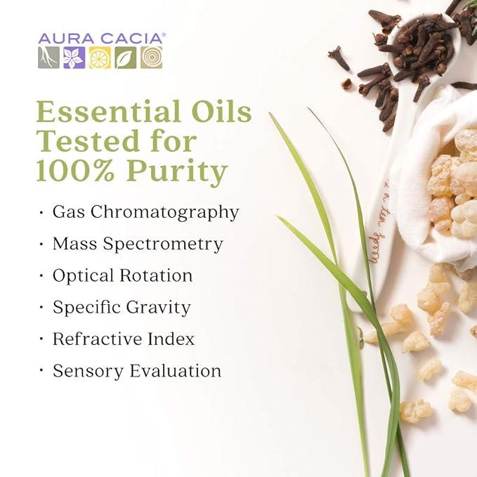 Aura Cacia Frankincense Roll-On | GC/MS Tested for Purity | 9.2ml (0.31 fl. oz.)