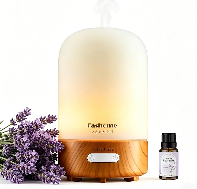 Essential Oil Diffuser for Home, Ultrasonic Cool Mist Air Aromatherapy Humidifier, Mini Scent Air Machine Portable Diffuser with Changing Lights & Auto Shut-Off for Home Bedroom Office Yoga(<25dB)