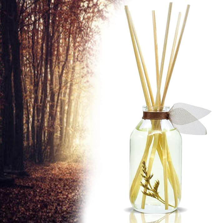 Reed Diffuser Set, Cashmere Woods Scented Oil Diffuser with Sticks, Home Fragrance Accessories for Bathroom Shelf Decor, Aroma Diffusers for Home or Office Fall Decor, USA Made