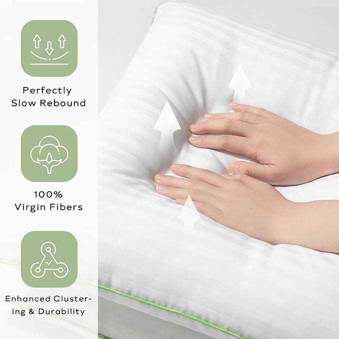 Ashler Home Deco Synthetic Down Pillow Inserts, 14x22 Down Alternative Throw Pillows Insert Sleeping Pillows with 100% Cotton Cover Decorative Pillow Stuffer for Sofa, Couch Bed(Set of 2, White)