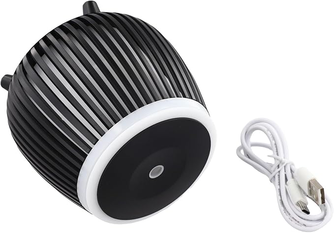 Essential Oil Diffuser and Humidifier with LED Mood Light, Quiet Ultrasonic-Aromatherapy Machine for Home Bedroom Office, Portable Air Freshener with Auto Shut-Off(Black)