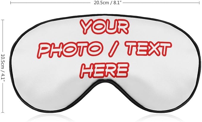 Custom Sleep Mask Personalized Sleeping Mask Blindfold Adjustable Soft Eye Mask Cover for Adults Kids Travel Nap Games
