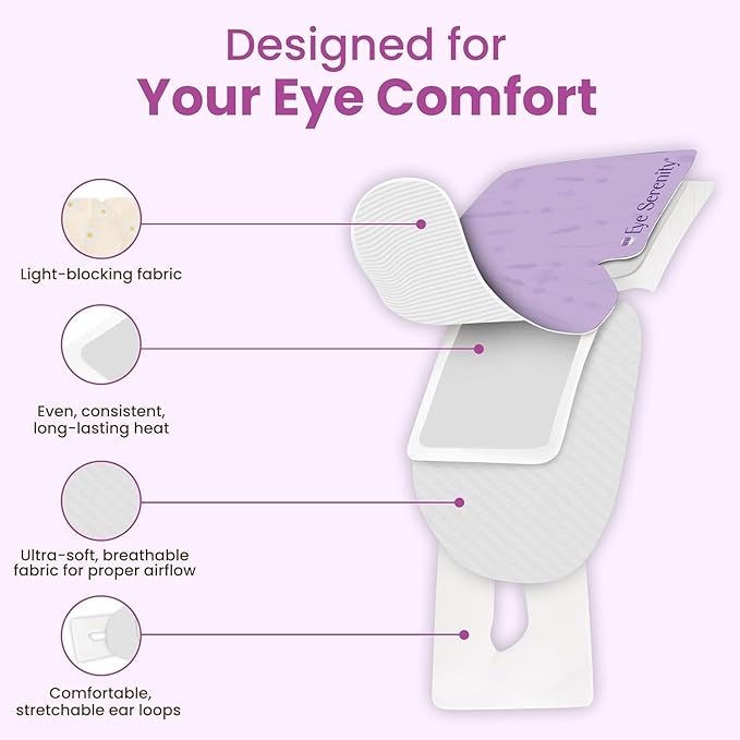 Lure Essentials Steam Eye Mask, Heated Eye Mask, Self Heating Warm Compress for Dry Eyes, Fast Relief for Stye, Puffy Sensitive Eyes, Moist Heat, Relaxation Gifts for Women and Men - Variety