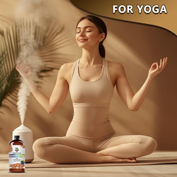 Sandalwood Essential Oil - Sandalwood Oils for Diffusers, Humidifiers, DIY Candles, Soap, Cleaning, Home, Office, Yoga, Massage, Gifts - 16 fl oz (480 ml) - GV77ZF