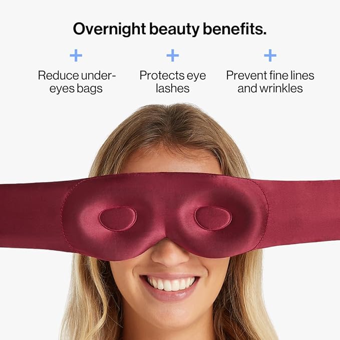 Dore & Rose — Mulberry Silk Sleep Mask for Women & Men, 3D Contour Blackout with cups, Pure Silk Eye Masks for Sleep, Travel Night - Eye Cover, Sleeping Mask, Sleepmask, Eyemask, Pods, Lash Extensions