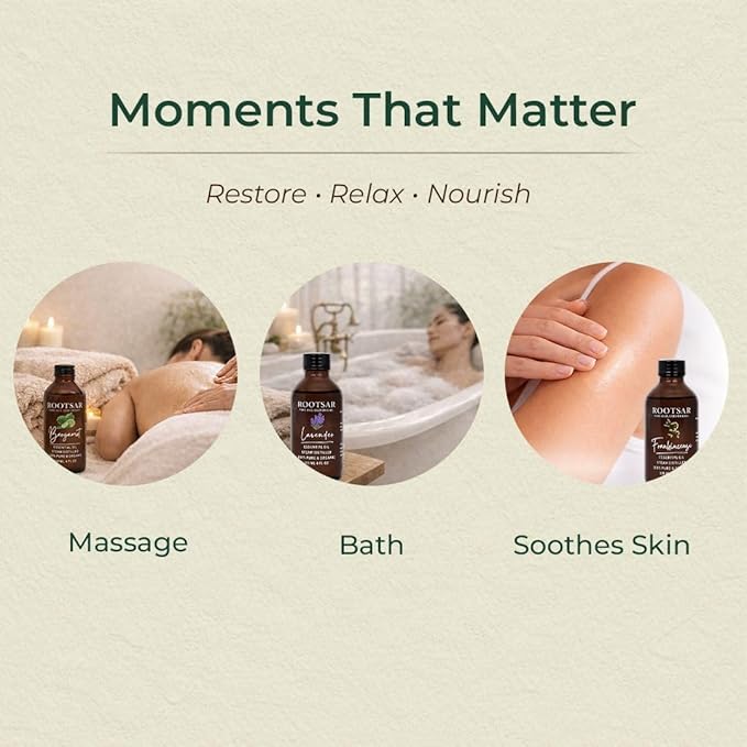 Lavender, Bergamot & Frankincense Essential Oils Set – 100% Pure Aromatherapy Diffuser Oils for Stress Relief, Meditation, Emotional Balance & Relaxation – Premium Grounding Essential Oil Trio