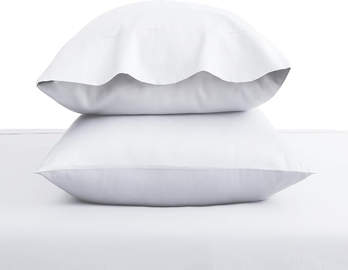 Shunjie.Home 100% Egyptian Cotton Pillow Cases Set of 2,Queen Size 400 Thread Count Cooling Pillowcases,Soft and Breathable Pillow Covers with Envelope Closure,20x30 Inches,White