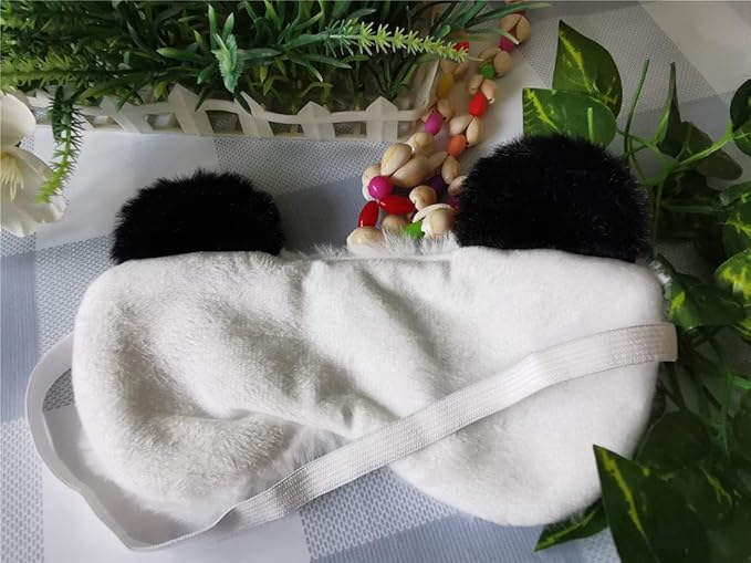 Cute Animal Sleeping Mask Soft Plush Blindfold Cute Rabbit Panda Koala Eye Cover Eyeshade for Kids Teens Girls Women (Panda)
