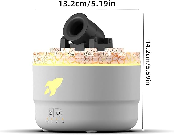 Cannon Blast Aroma Humidifier, Yellowcane Silent Diffuser Turret With 7 Colors for Home, Bedroom