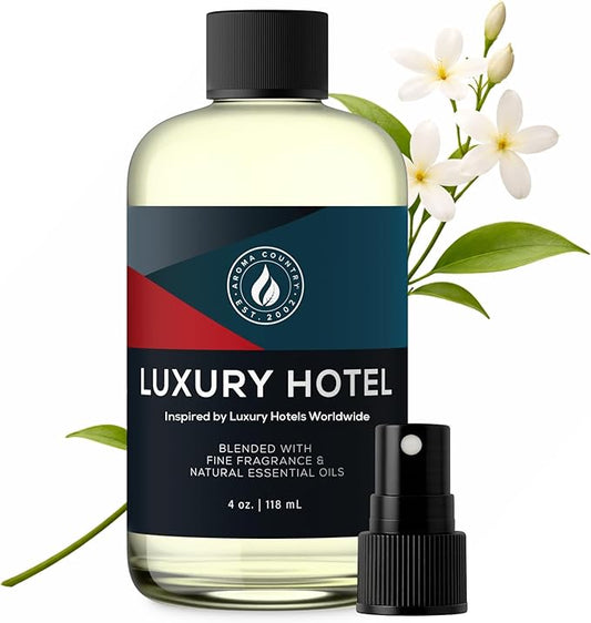 Aroma Country Ritzy Luxury Hotel Diffuser Oil - Luxury Hotel Scent for Diffuser & Air Fresheners - Essential Oil Diffuser Refill, Home Fragrance Collection with Gardenia & Amber (4 Fl. Oz)