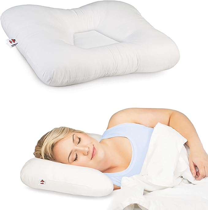 Core Products Tri-Core Cervical Support Pillow – Gentle (Medium Firmness) Orthopedic Neck Pillow for Pain Relief, Back and Side Sleepers – Ergonomic Contour Pillow – Assembled in USA, Petite Size