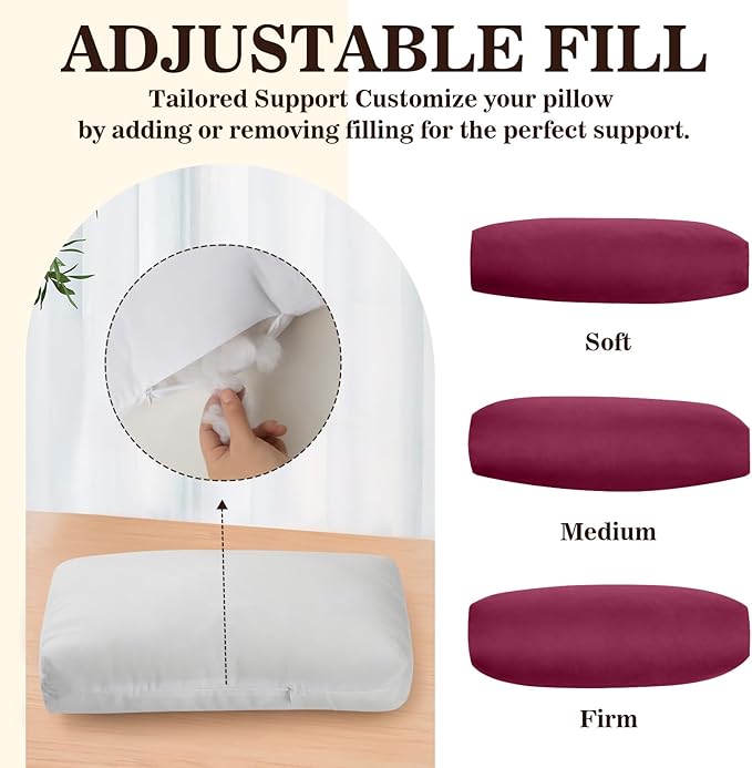 Recliner Headrest Pillow, Adjustable Comfort Neck & Head Support Pillow, Soft Velvet Non-Slip Headrest for Pain Relief & Relaxation, Ideal for Recliner, Couch, Chair, Sofa