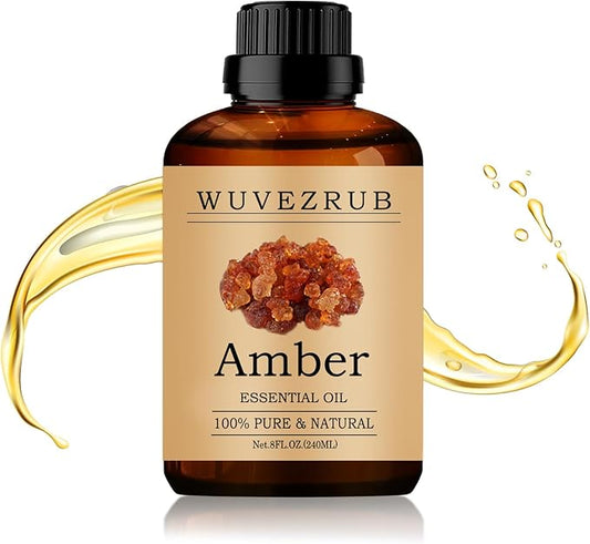 Amber Essential Oil 240ML - 100% Pure and Natural Oils for Aromatherapy Diffuser - 8 Fl Oz/Amber
