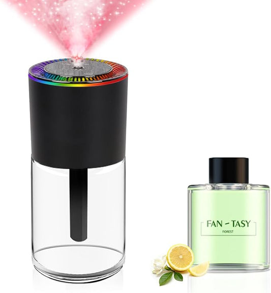All-New, Smart Car Air Freshener Diffuser 160ml Large Capacity for 6 Months, Real-Time Monitoring, 90-Day Battery Life, 3 Modes, 7-Color with Starry Ceiling, for Car, Bedroom and Office.(FOREST)
