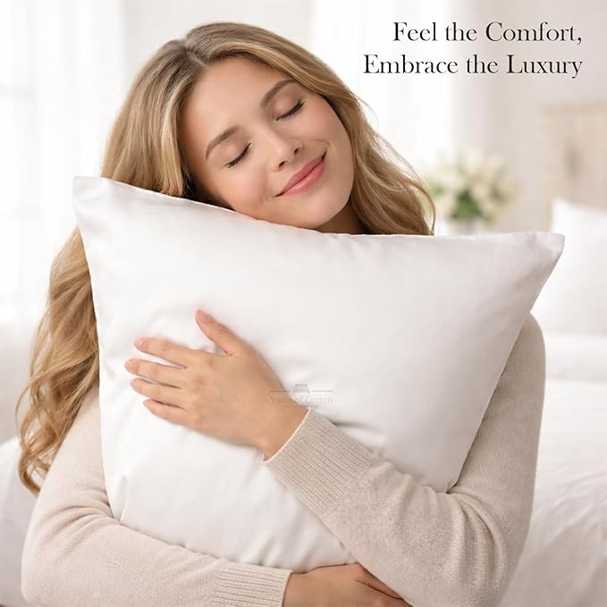 400 Thread Count 100% Egyptian Cotton Queen Size Pillowcases Set of 4, Soft & Breathable Sateen Weave, Envelope Closure, Hotel Luxury Bed Linen, Durable & Fade Resistant, 20"x30", White