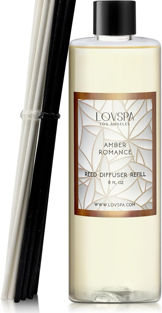 Amber Romance Diffuser Oil - Essential Oils for Diffuser Refill & Air Freshener Room Spray - Long-Lasting & Natural Home Fragrance, Scented Oil for Diffusers, USA Made, 8 oz