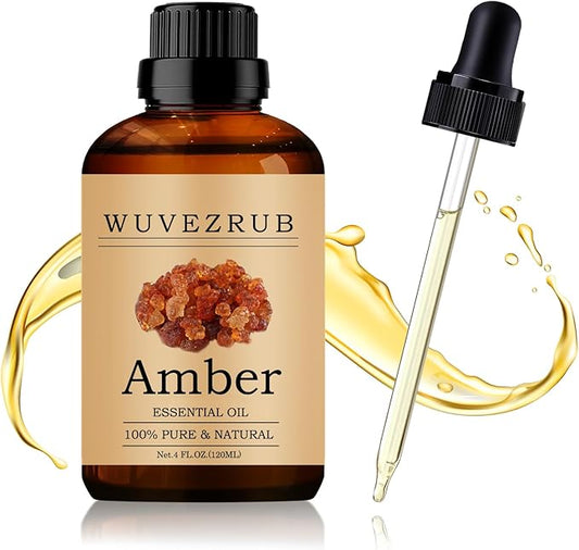 Amber Essential Oil 120ML - 100% Pure and Natural Oils for Aromatherapy Diffuser - 4 Fl Oz/Amber