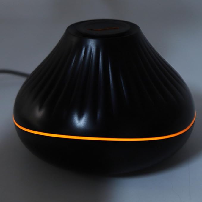 Essential Oil Diffuser, 160Ml 7 Colors Flame Diffuser Humidifier with Auto Off Protection, Aromatherapy with Dual Mist Mode Quiet Mode for Home Office Studio Use (Black)