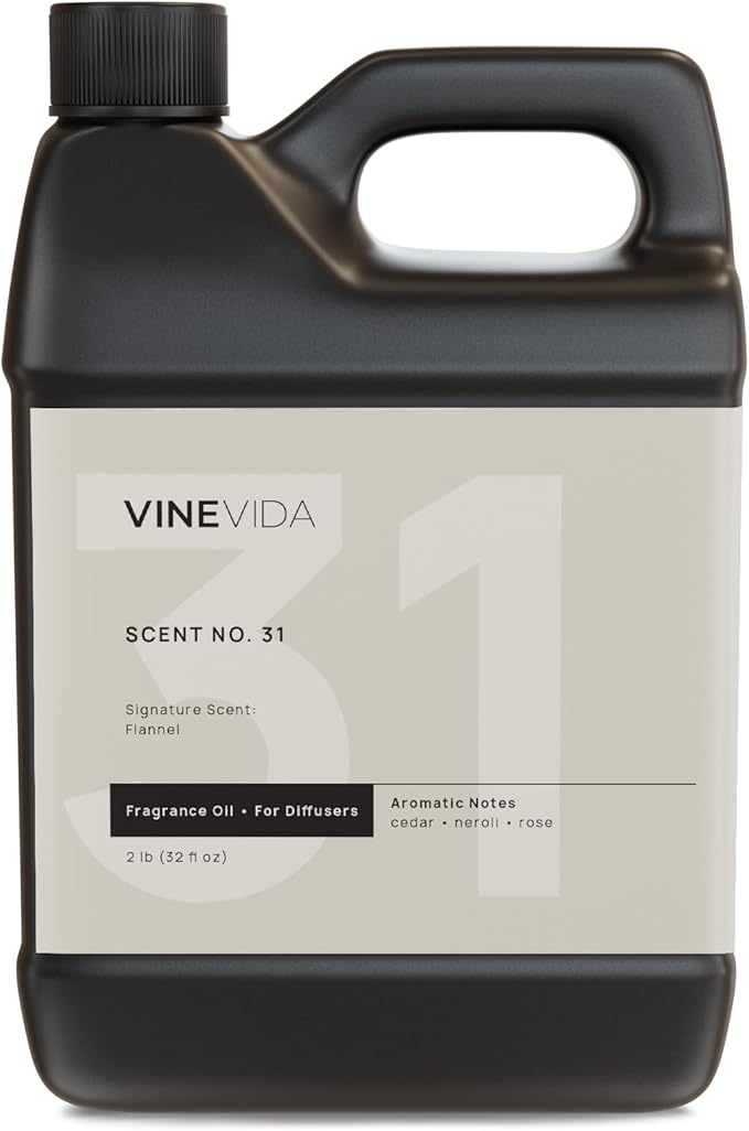 VINEVIDA [32 Fl Oz] Flannel Fragrance Oil for Cold Air Diffusers, Essential Oils for Diffuser Oil Refill & Air Freshener Room Spray