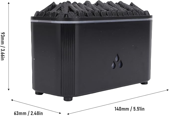 Essential Oil Diffuser with 160ml Tank, 8 Hour LED Night Light, 35dB Quiet Auto Shut Off Humidifier for Bedroom, Home, Office, Yoga (Black)