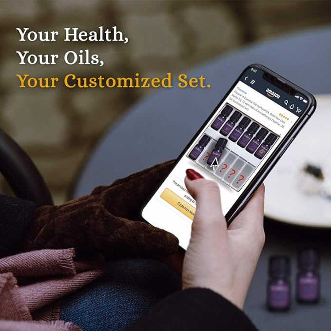 floraVerve Customized Essential Oils Set, Build Your Own Starter Kit, Pick Only Those You Like! (10 x 5ml Natural Aromatherapy Essential Oils + 1x30ml Carrier Oil)