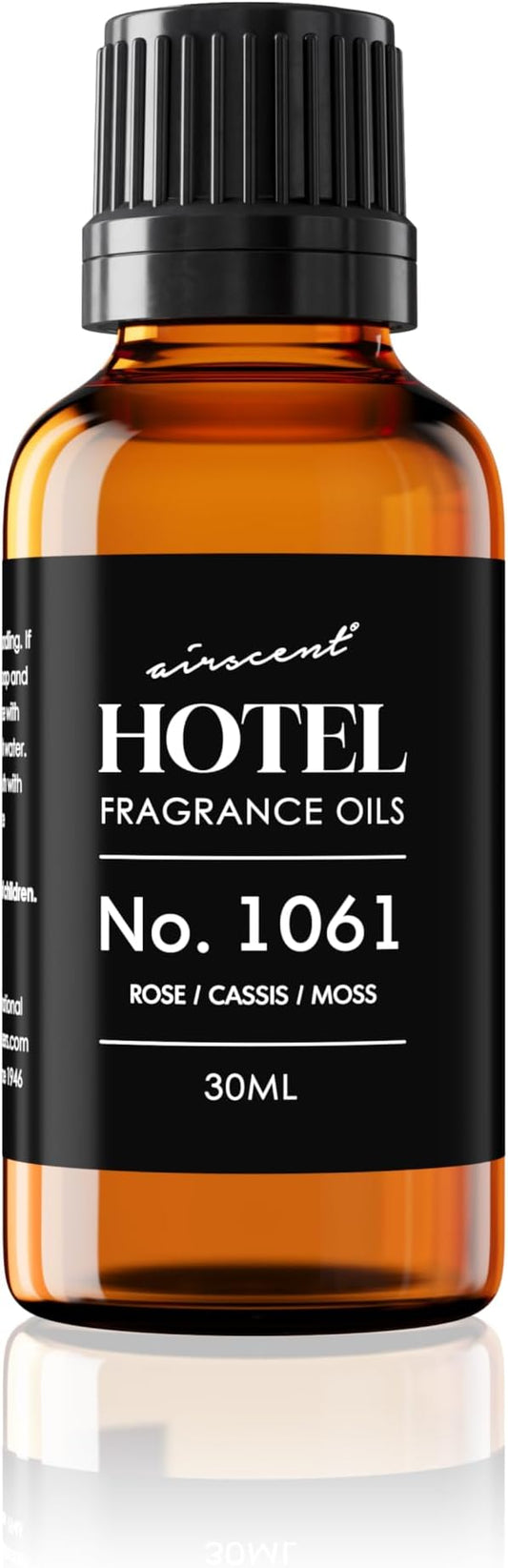 AirScent Hotel Diffuser Oil No. 1061 - Rose Cassis Moss - Premium Fragrance Oil for Ultrasonic and Waterless Diffusers and Crafting - 30 mL, 1 fl oz Glass Dropper Bottle