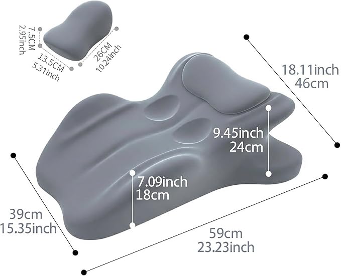 Sleeping Pillow on the Bed, Multifunctional Prone Position Prone Pillow, Prone Sleeping, Prone Playing with Mobile Phones, Reading Tools, and Fun Pillows (Grey)