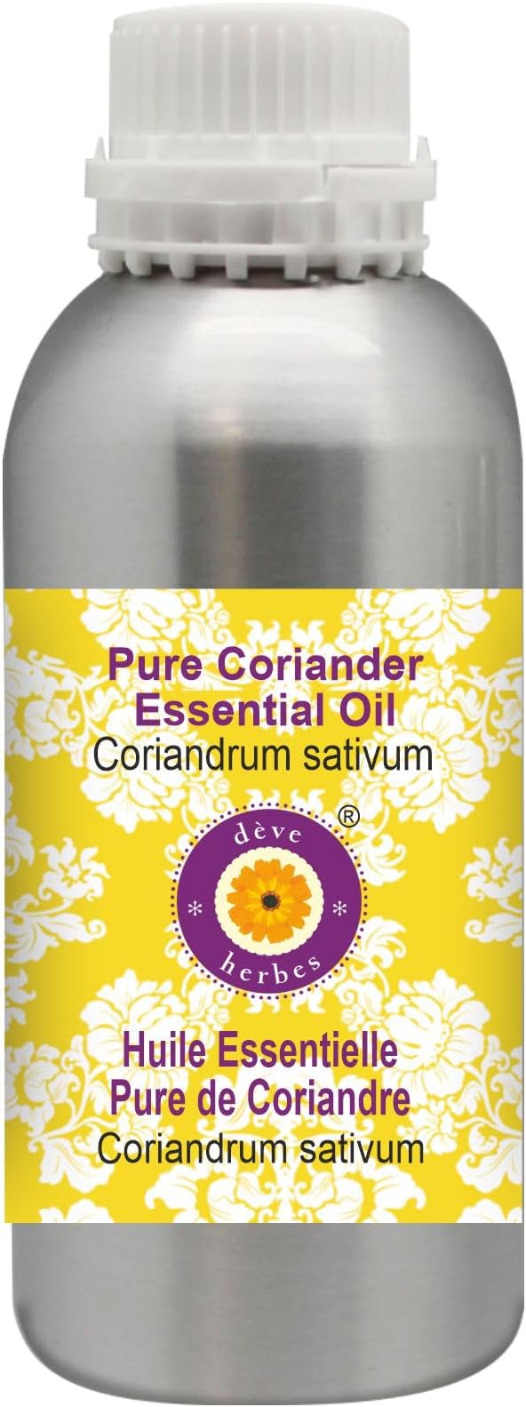 Deve Herbes Pure Coriander Essential Oil (Coriandrum sativum) Steam Distilled 300ml (10 oz)