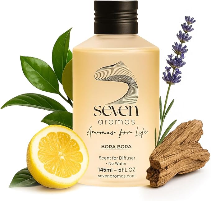 SevenAromas Hotel Scent Diffuser Oil, Luxury Hotel-Inspired Essential Oil for Aromatherapy & HVAC Diffusers – Premium Dropper Bottle - 145 ml 5 FL oz (Bora Bora)