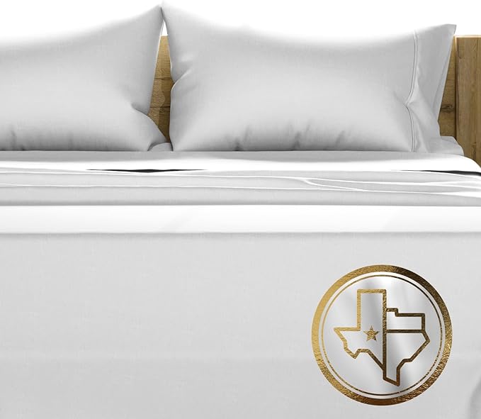 TEXAS LINEN CO. 100% Egyptian Cotton King Sheets Set - Luxury 1500 Series Couture Comfortin' Collection Egyptian Cotton Sheets King Size Bed Set (4 PC, Light Grey), 17" Deep Pocket, Hotel Bedding Set