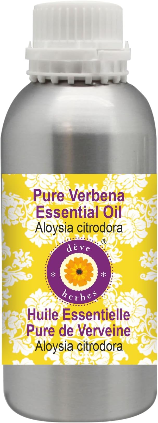 Deve Herbes Pure Verbena Essential Oil (Aloysia citrodora) Steam Distilled 1250ml (42 oz)