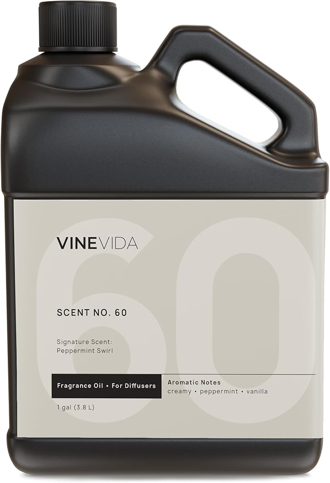 VINEVIDA [128 Fl Oz] Peppermint Swirl Fragrance Oil for Cold Air Diffusers, Essential Oils for Diffuser Oil Refill & Air Freshener Room Spray
