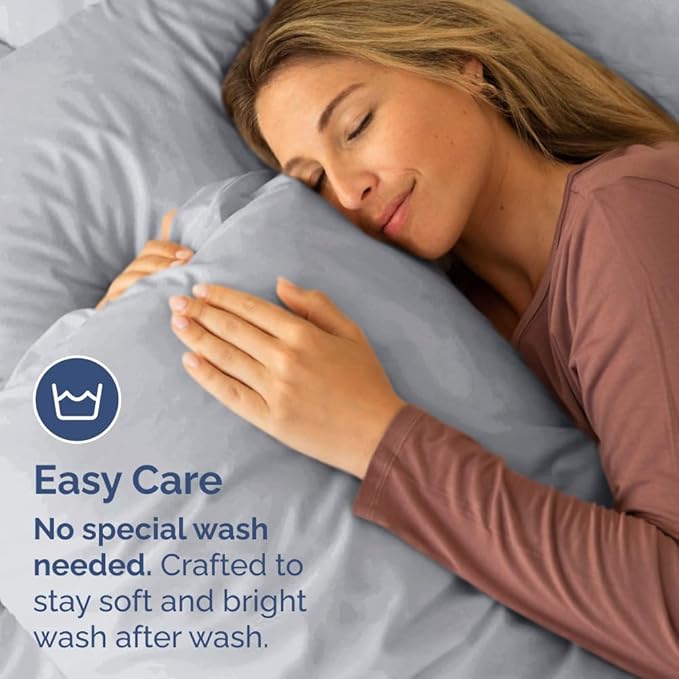 King Pillow Cases Set of 6 - Ultra Soft Hotel Quality Pillowcase Covers - Comfy. Cozy & Wrinkle Free - Shrink, Stain and Fade Resistant - Machine Washable Pillow Protectors - 6 Piece Set - Steel Blue