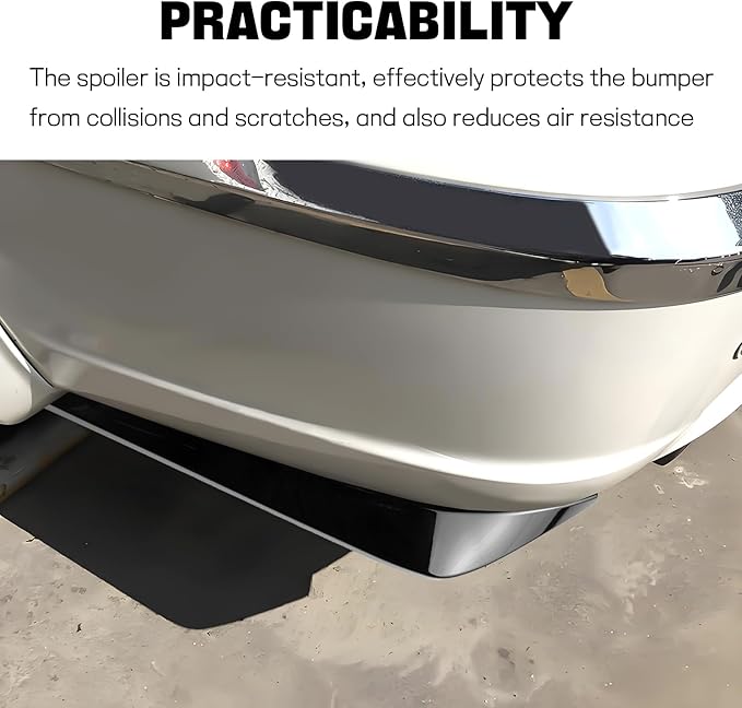 Wuyaoyao 2PCS Car Rear Bumper Diffuser Spoilers, Anti-Collision Front Bumper Lip Protector, Rear Bumper Guard Diffuser Splitter, Bumper Side Skirt Lip Body Kit, Exterior Car Decoration