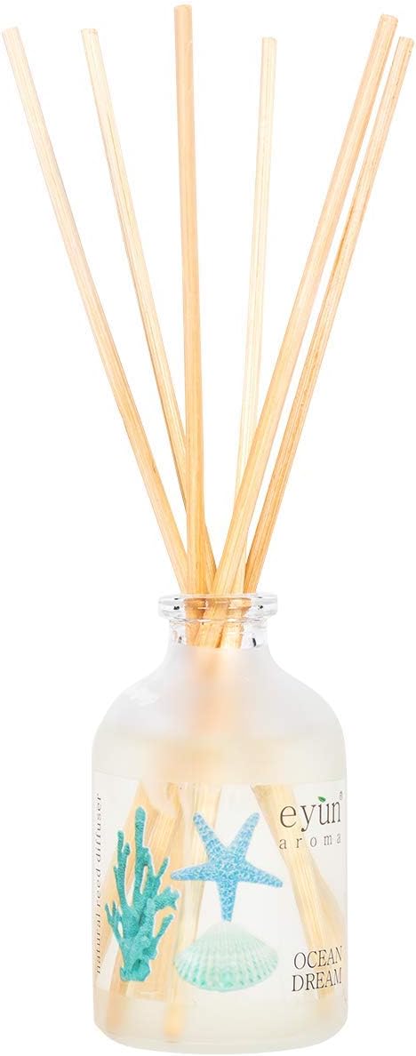 Reed Diffuser Set - Ocean Dream Aromatherapy Essential Oil Diffuser - Natural Scent Diffuser Air Freshener for Home & Office – Relaxation & Stress Relief Gift for Women (1.87 Fl Oz)