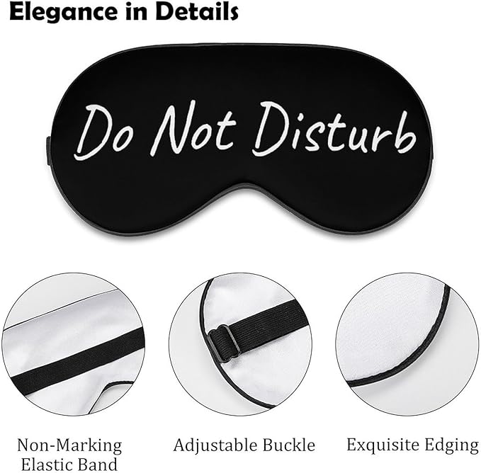 Do Not Disturb Eye Masks for Sleep Adjustable Funny Sleep Mask Soft Blackout Sleeping Eye Mask for Men Women Full Night's Sleep