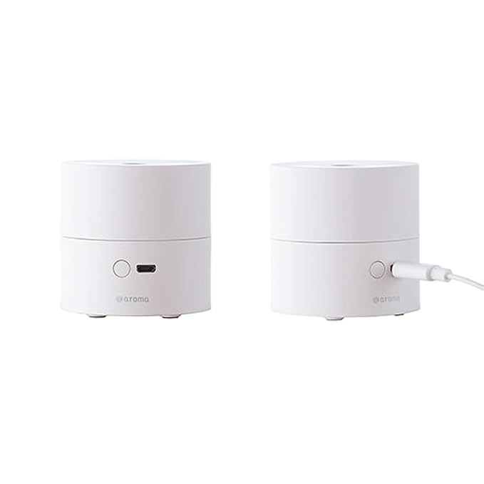 IPPINKA K Mini Fan Diffuser, White, Plastic Core, LED Light, For Home, Office