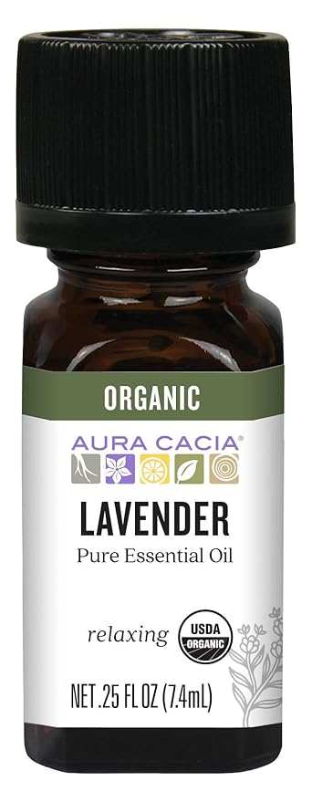 Aura Cacia - Pure Organic Lavender Essential Oil | 0.25 fl. oz.
